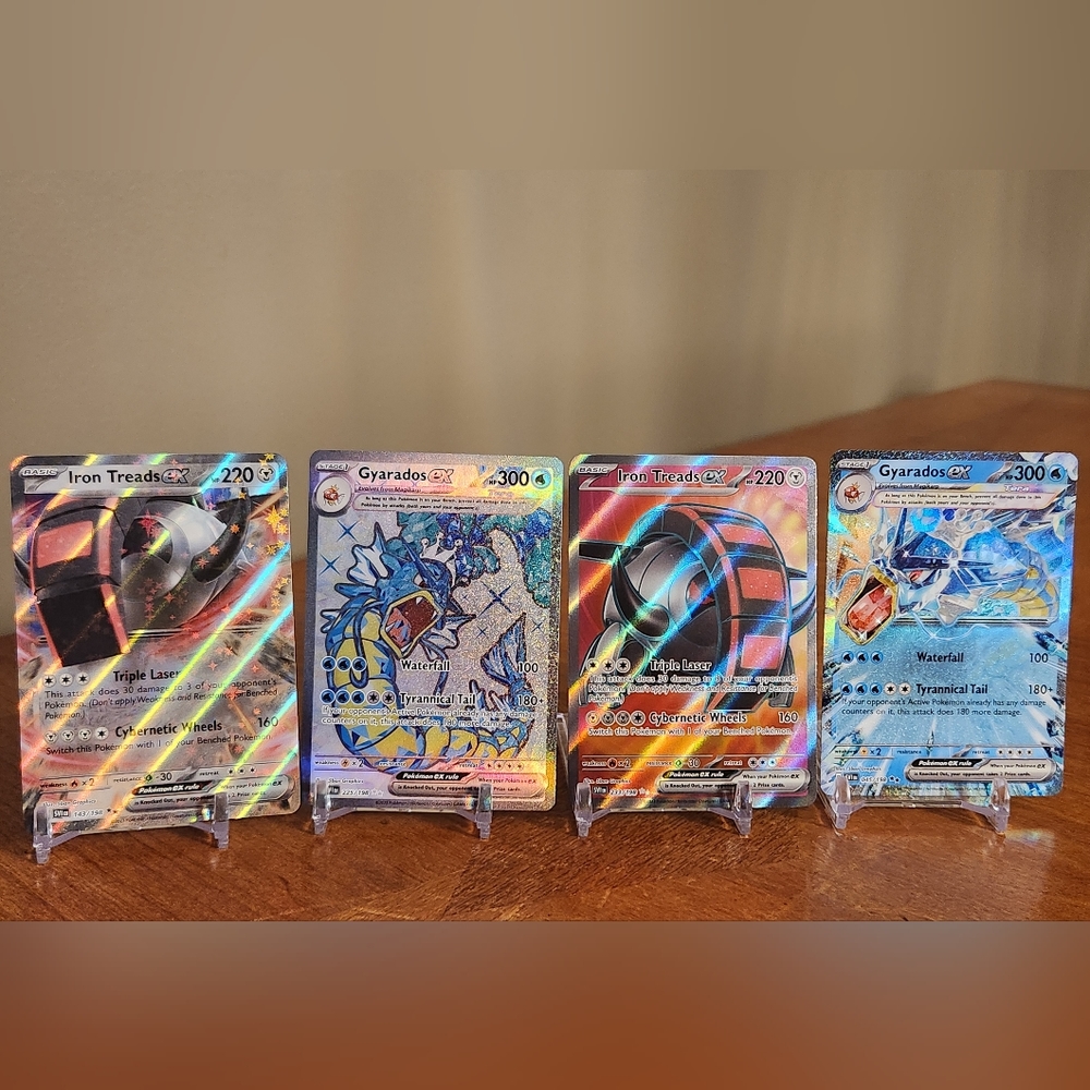Pokemon cards-Gyarados ex 045/198, Gyarados ex 225/198,Iron Treads ex 233 & 143